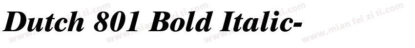 Dutch 801 Bold Italic字体转换